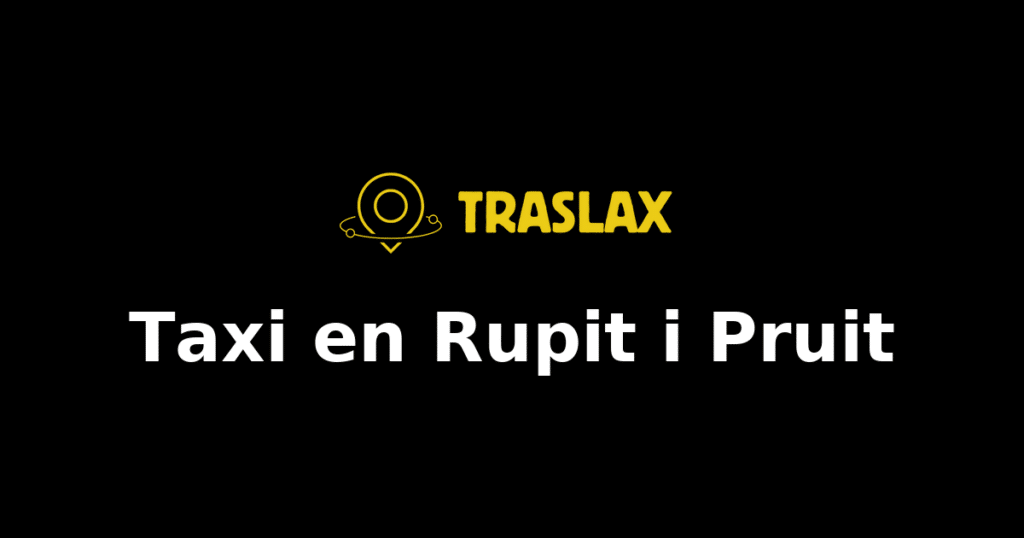 Taxi y traslado en Rupit i Pruit