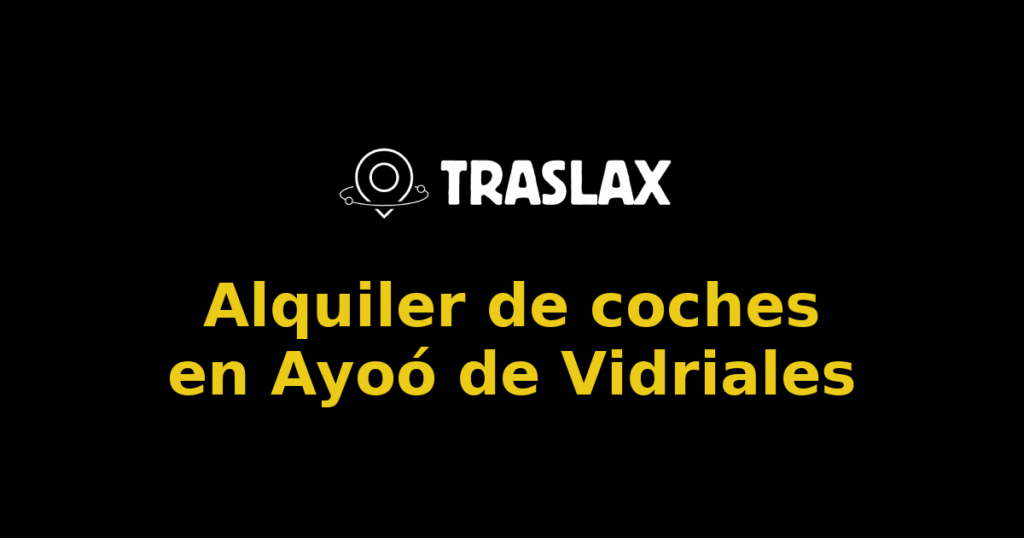 Alquiler de coches en Ayoó de Vidriales