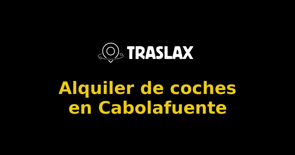 Alquiler de coches en Cabolafuente