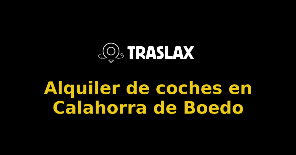 Alquiler de coches en Calahorra de Boedo
