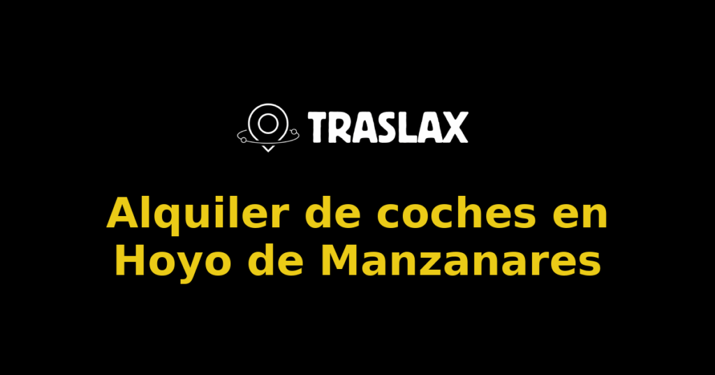 Alquiler de coches en Hoyo de Manzanares