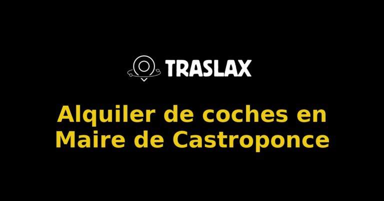 Alquiler de coches en Maire de Castroponce