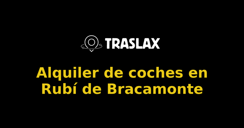Alquiler de coches en Rubí de Bracamonte