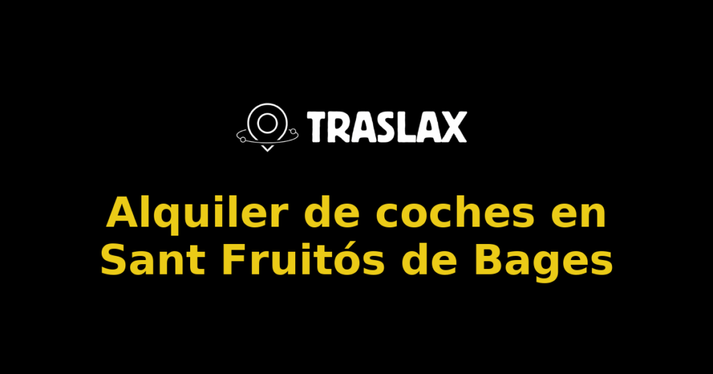 Alquiler de coches en Sant Fruitós de Bages